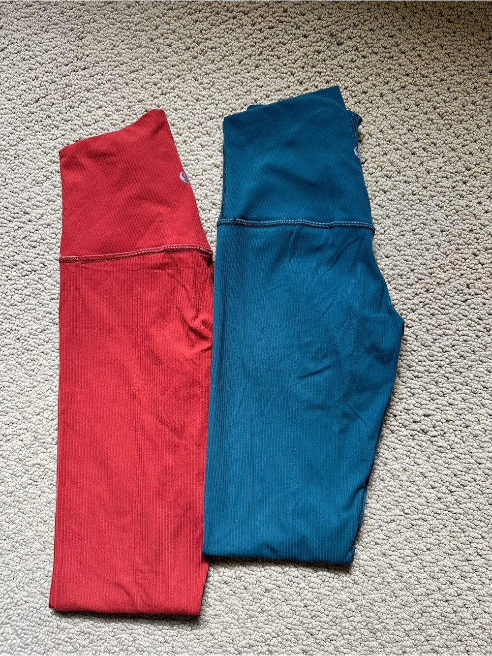 Lululemon Align Bundle Size 2 - Ribbed Teal & Burnt Orange